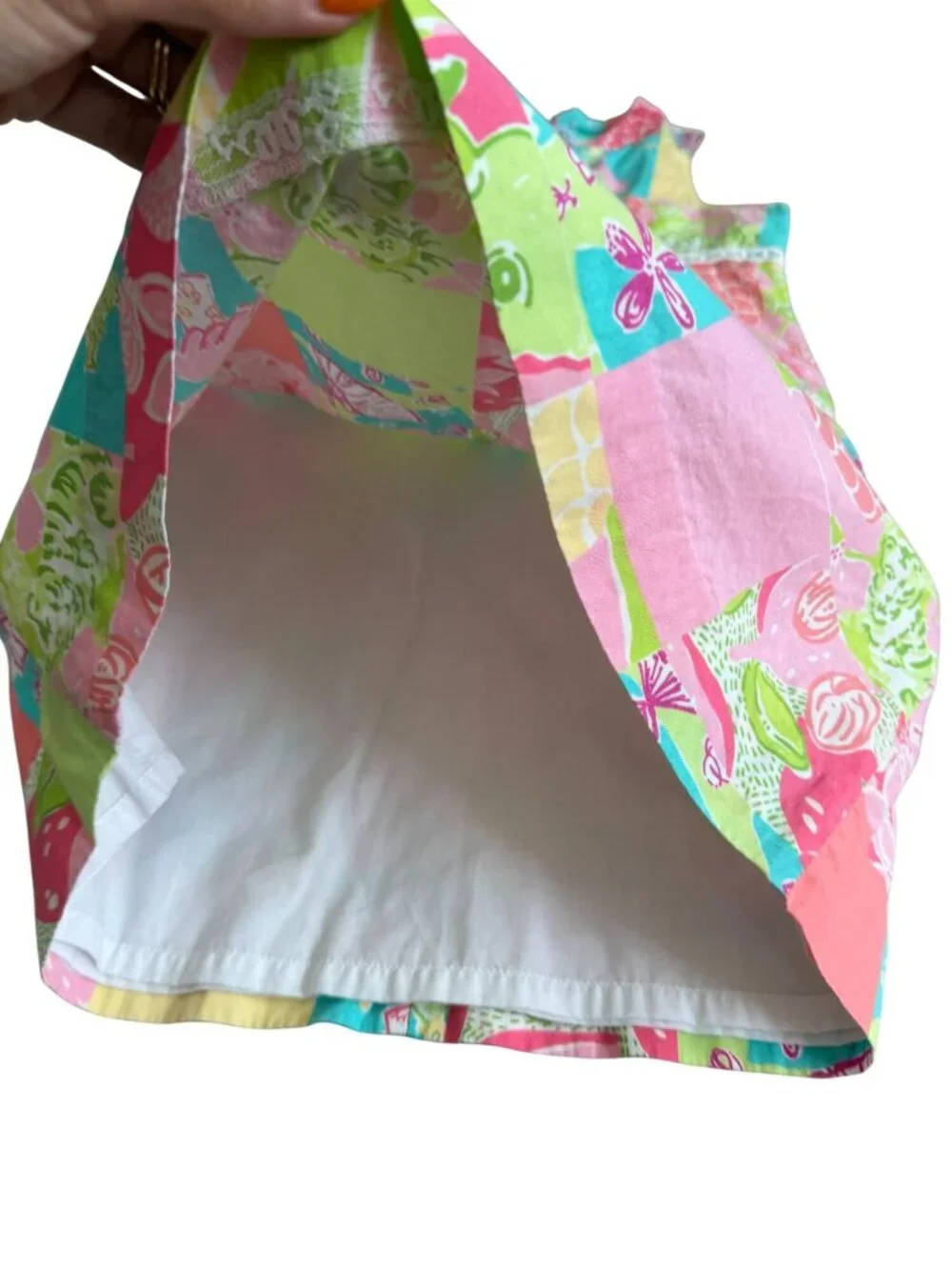 LILLY PULITZER Girls Vintage Multi Crazy Quilt Dress Size 8